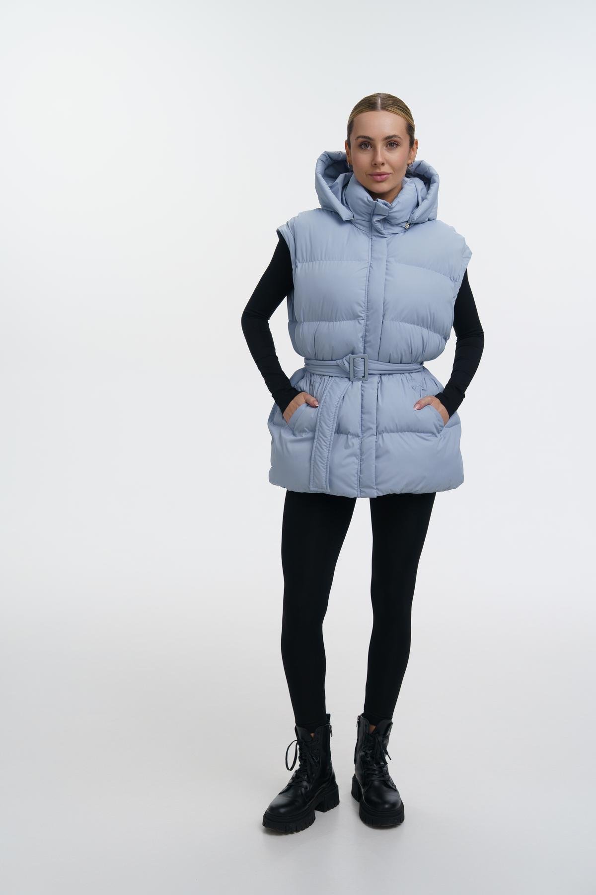 Пуховик-трансформер жіночий Intruder Mishele M Блакитний (1642766129/M) - фото 4