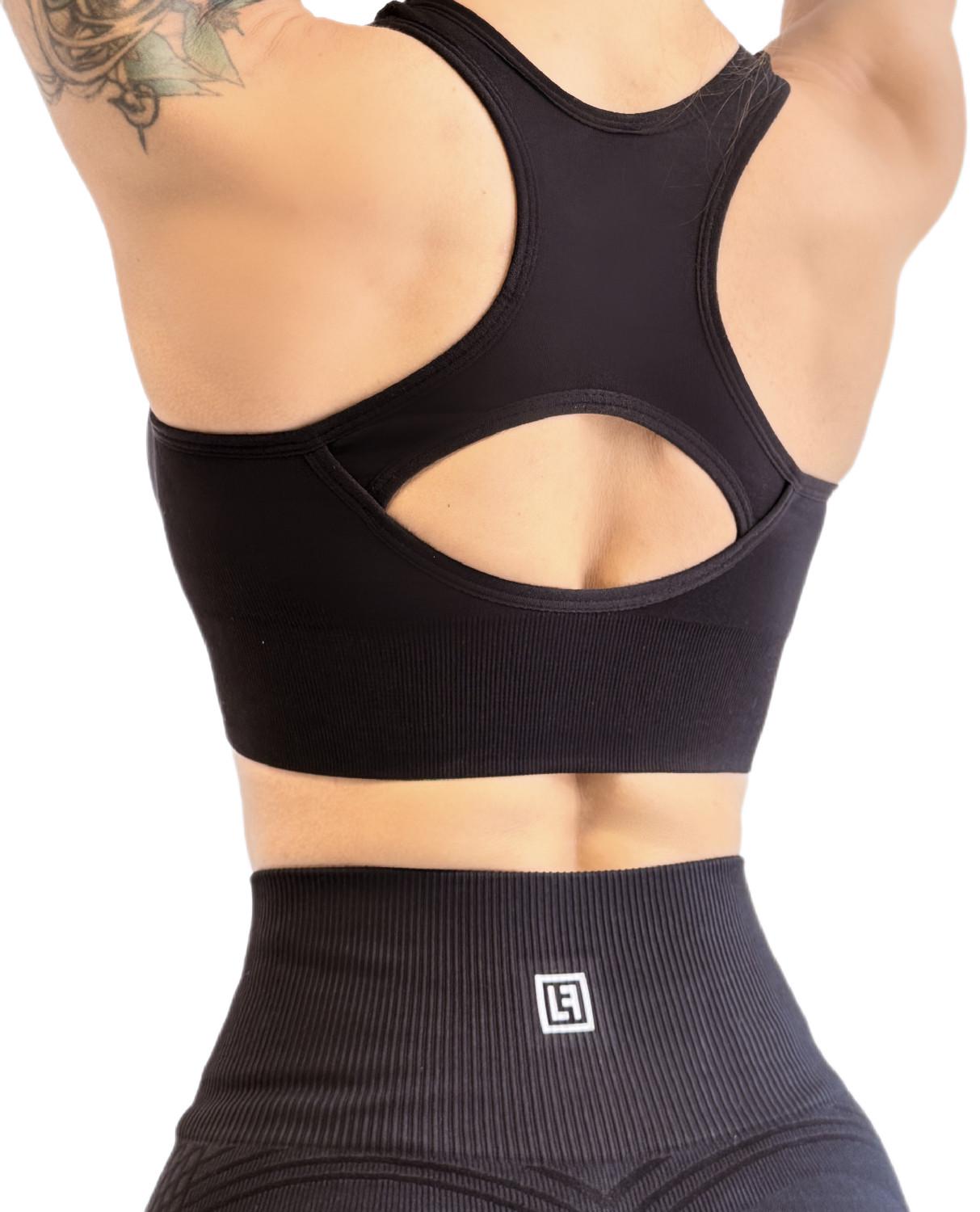 Топ спортивний для фітнесу LILAFIT на блискавці пуш ап L Чорний (LFB000029) - фото 2 Топ спортивний для фітнесу LILAFIT на блискавці пуш ап L Чорний (LFB000029) - фото 2