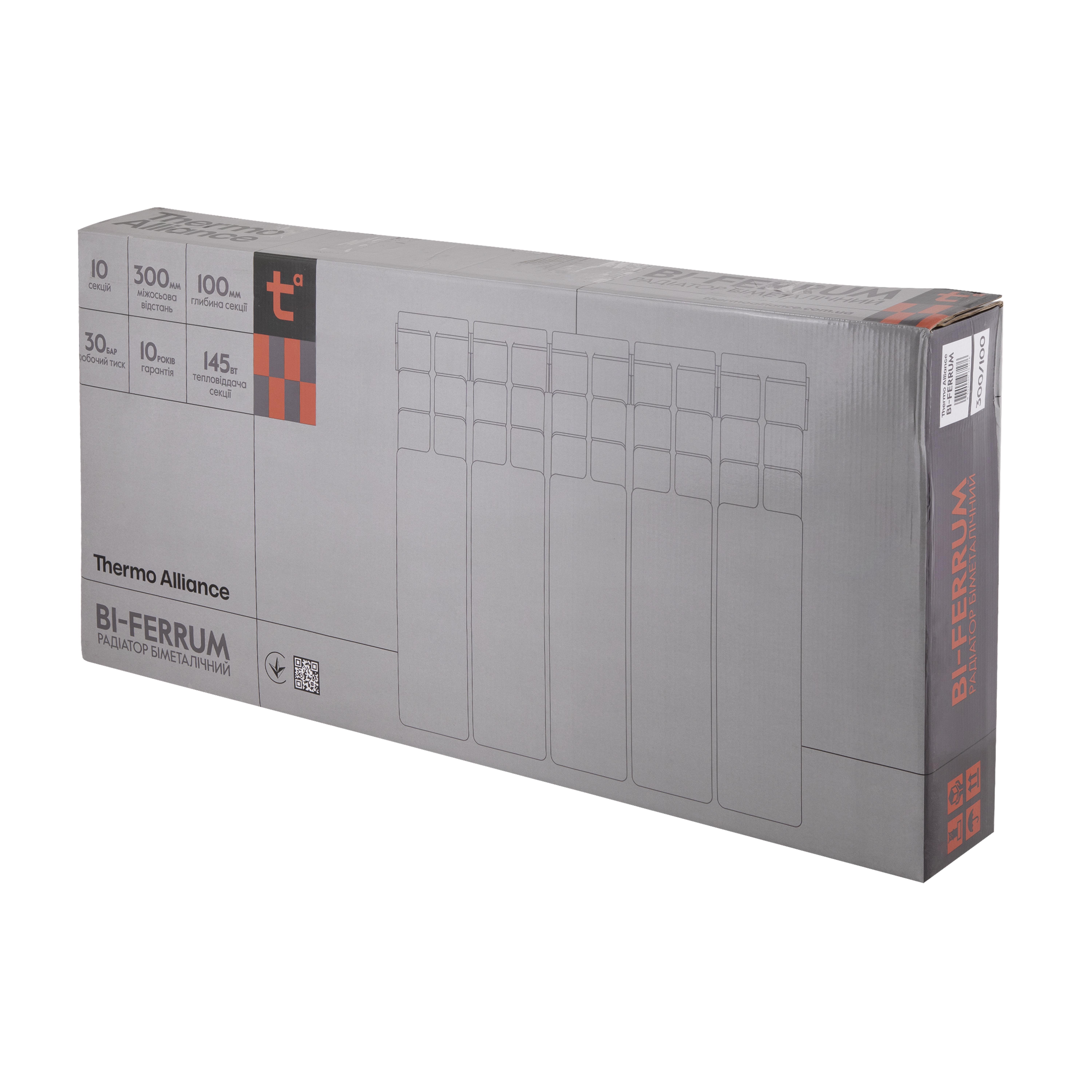 Радіатор біметалічний Thermo Alliance Bi-Ferrum 300/100 1,15 кг (F300100B) - фото 9 Радіатор біметалічний Thermo Alliance Bi-Ferrum 300/100 1,15 кг (F300100B) - фото 9