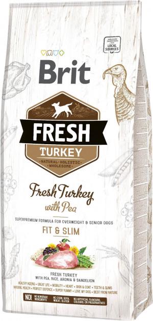 Корм сухий Brit Fresh Turkey & Pea Light Fit & Slim для дорослих/літніх собак 12 кг (170995) Корм сухий Brit Fresh Turkey & Pea Light Fit & Slim для дорослих/літніх собак 12 кг (170995)