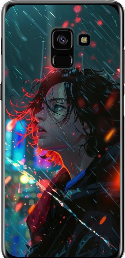 Чехол на Samsung Galaxy A8 Plus 2018 A730F Ночные огни (6096u-1345-42517)
