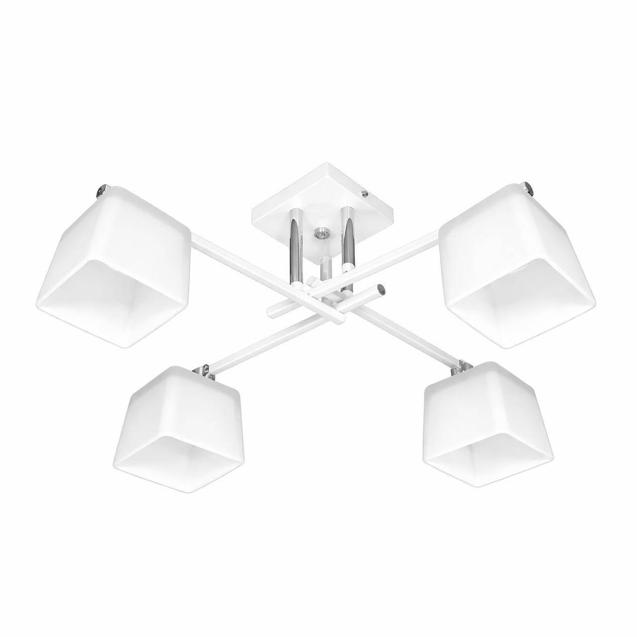 Люстра стельова Numina 5-96200/4 CR+WT Біло-сріблястий (32695634)