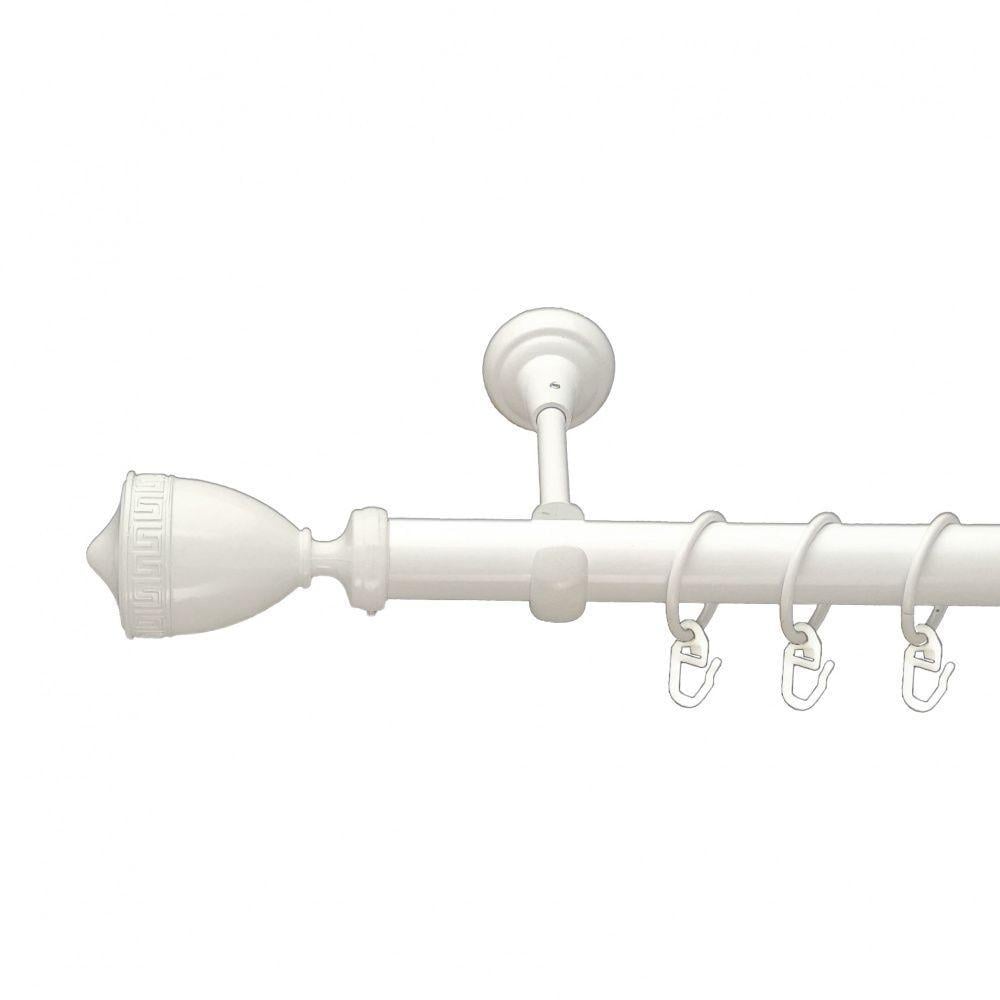 Карниз для штор Orvit Афіна однорядний гладкий 25 мм 300 см Білий (00-00010369)