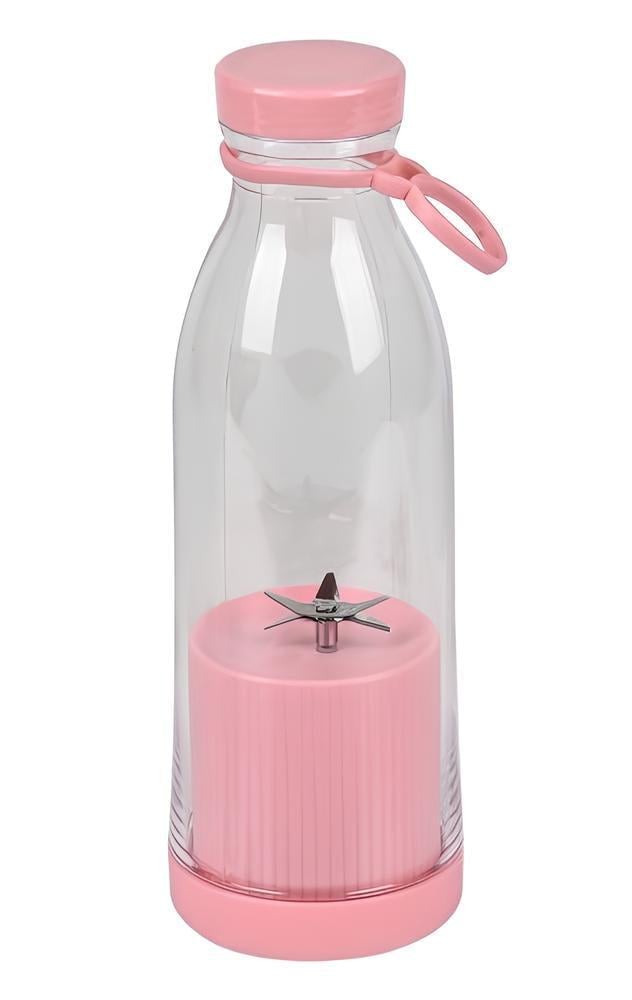 Бутылка-блендер Stenson USB компактный для путешествий и спорта 420 мл Pink (30316)
