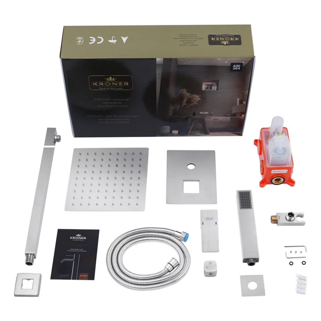 Душевая система Kroner KRP Edelstahl Kubus ESG082 скрытого монтажа нержавеющая сталь (SVR-CV029971) - фото 12 Душевая система Kroner KRP Edelstahl Kubus ESG082 скрытого монтажа нержавеющая сталь (SVR-CV029971) - фото 12