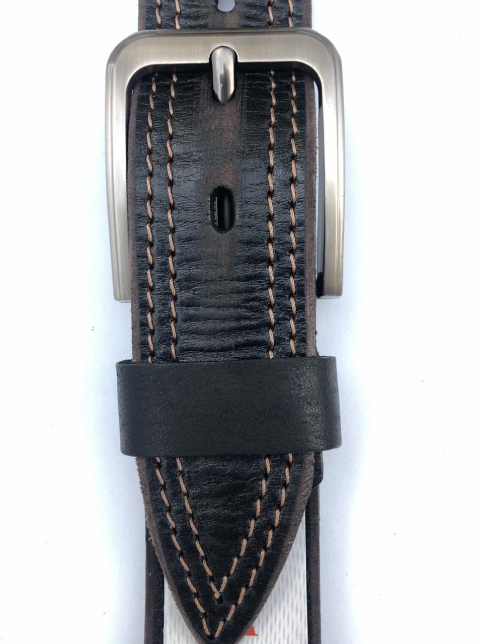 Ремень мужской Mango из кожи Коричневый (РК16) - фото 3