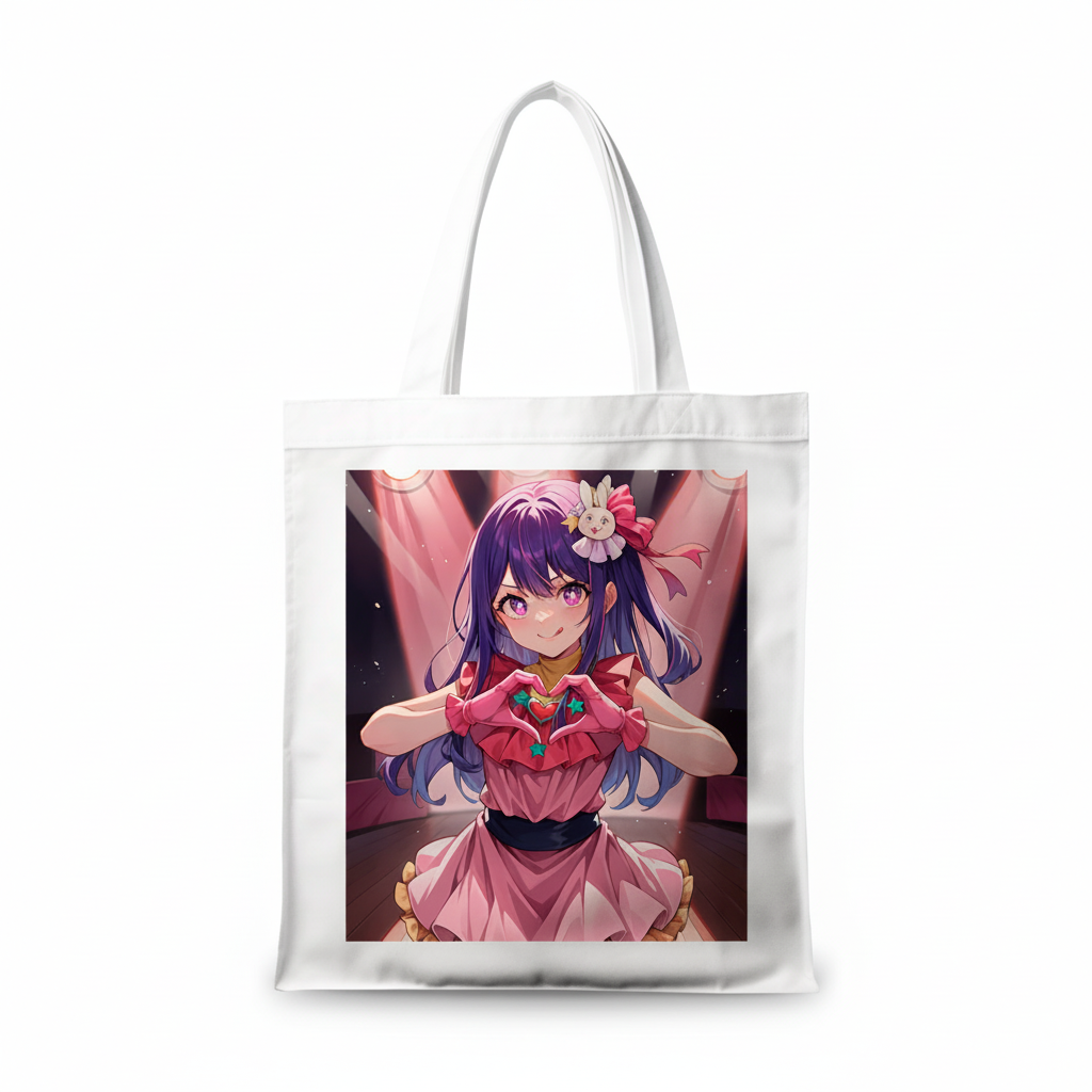 Сумка-шопер Oshi No Ko Ай Хошино из льна Белый (6512)