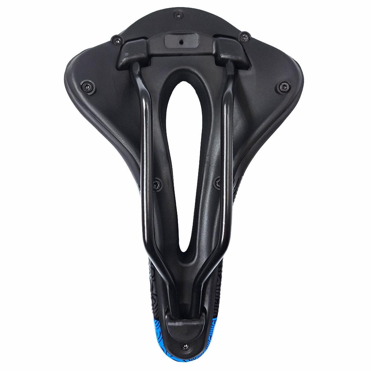 Сідло велосипедне West biking Sport YP0801117 з вентиляційним отвором 25х15 см Чорний із синім (G0001572) - фото 3 Сідло велосипедне West biking Sport YP0801117 з вентиляційним отвором 25х15 см Чорний із синім (G0001572) - фото 3