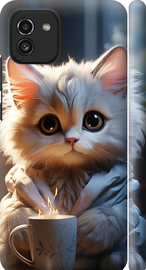 Чехол на Samsung Galaxy A03 A035F White cat (5646m-2499-42517)