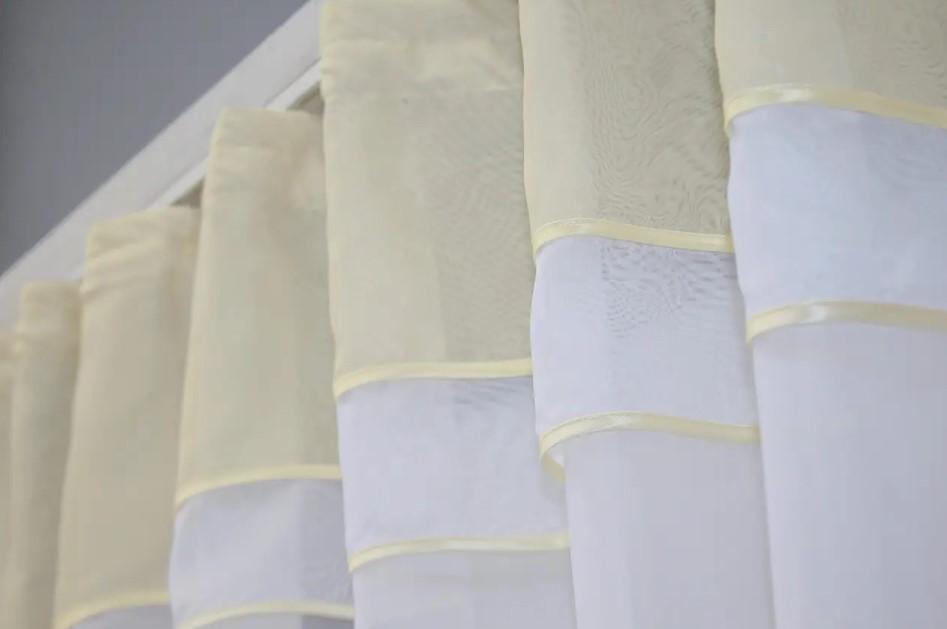 Гардина кухонная с аркой 280х170 см Белый/Бежевый (036к) - фото 4 Гардина кухонная с аркой 280х170 см Белый/Бежевый (036к) - фото 4