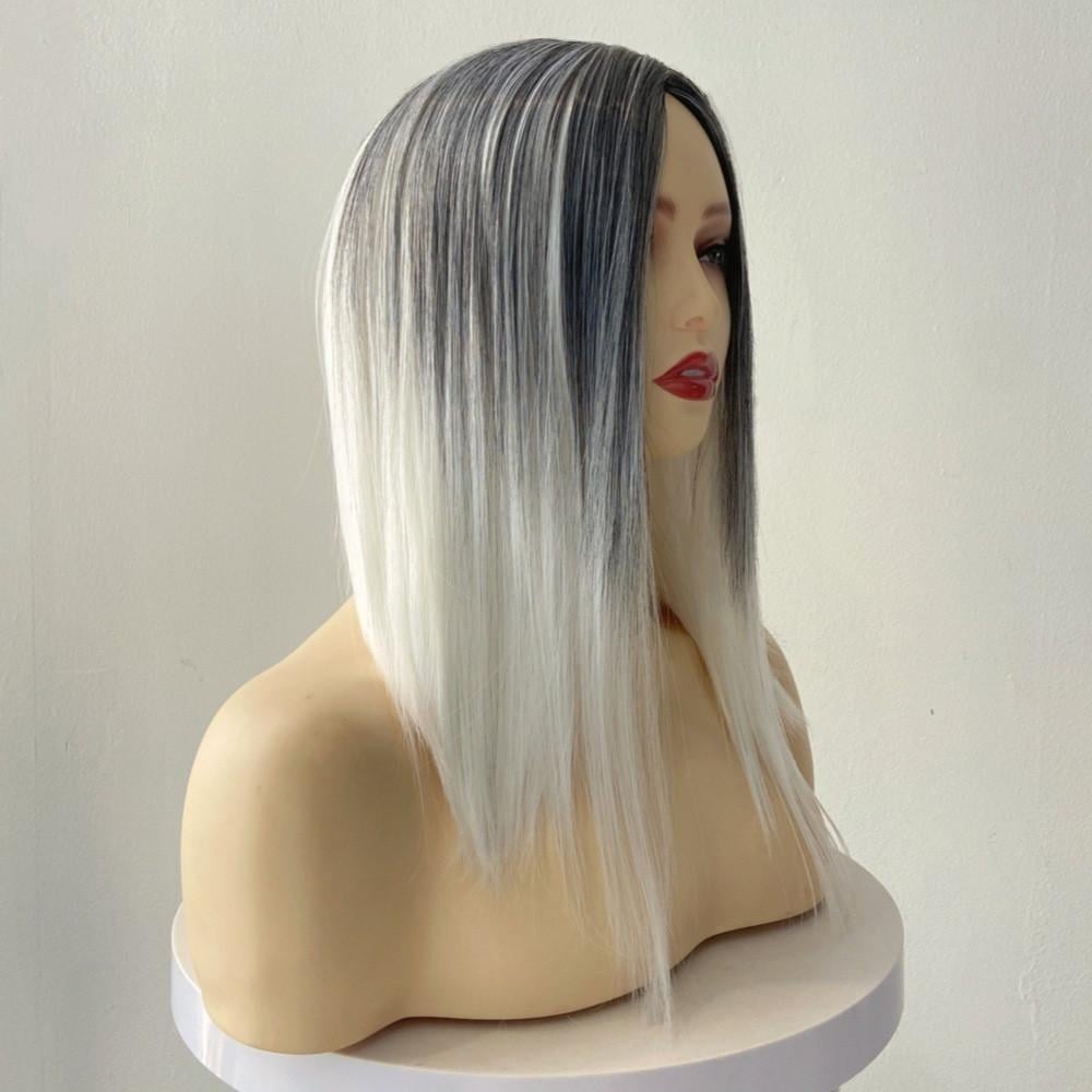 Перука подовжене попелясте каре омбре 37 см (55-219-1725)