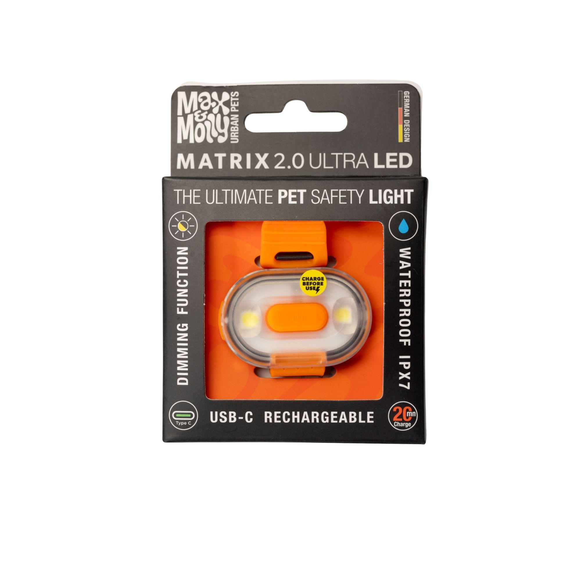Фонарик на ошейник для собак Max&Molly Matrix Ultra LED Safety/Cube светодиодный Оранжевый (24763186) - фото 6 Фонарик на ошейник для собак Max&Molly Matrix Ultra LED Safety/Cube светодиодный Оранжевый (24763186) - фото 6