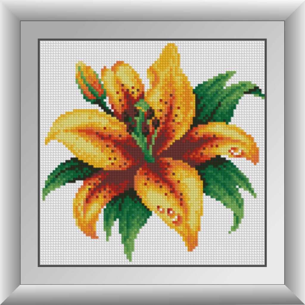 Алмазная мозаика Dream Art Огненная лилия 22x22 см (DA.30286)