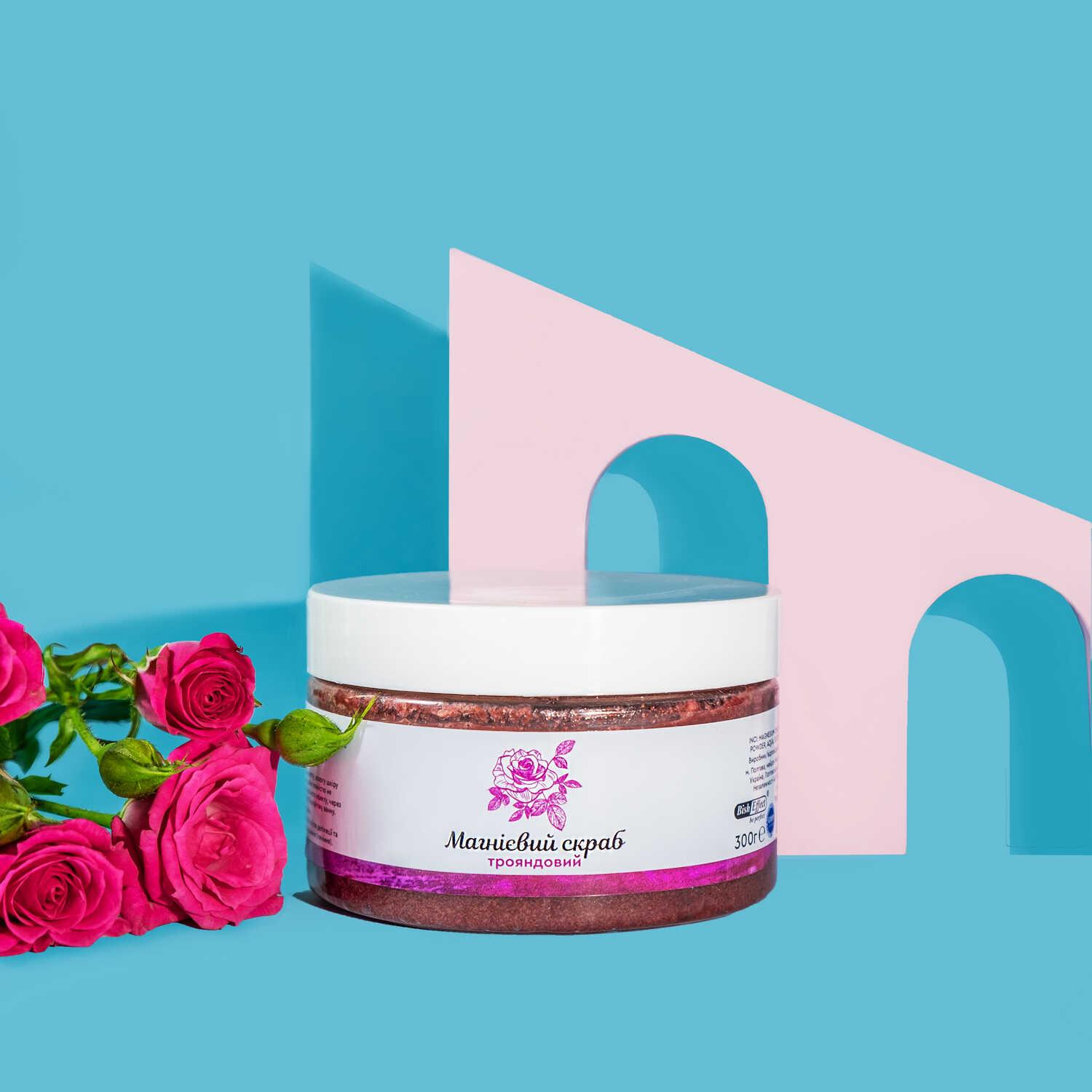 Скраб для тела магниевый BishEffect с бишофитом Полтавским и экстрактом розы 300 г (1010971-300)