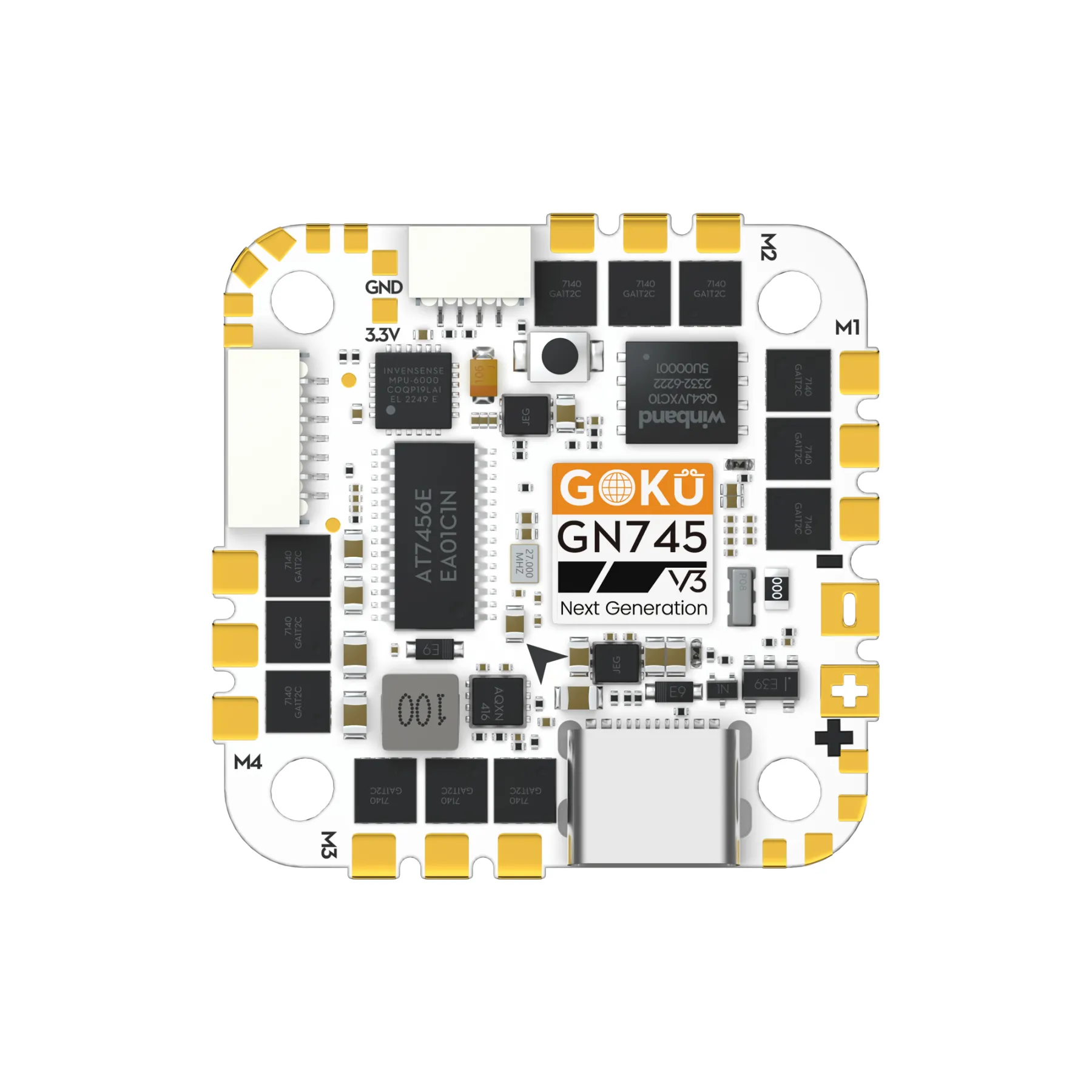 Полетный контроллер GOKU GN 745 45A AIO 32bit V3 FC плата управления для дрона (700134)