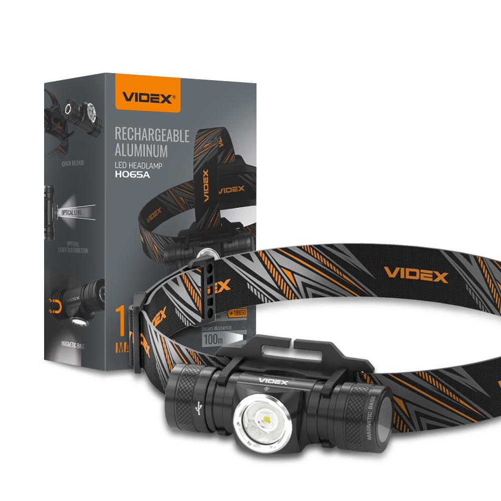 Фонарик налобный светодиодный Videx VLF-H065A 1200Lm 5000K (27213)