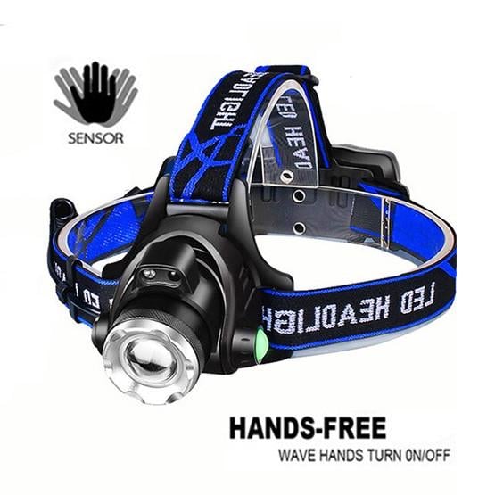 Фонарь налобный V-9 T6 12/220V сенсорный с датчиком движения (2447070588) - фото 8 Фонарь налобный V-9 T6 12/220V сенсорный с датчиком движения (2447070588) - фото 8