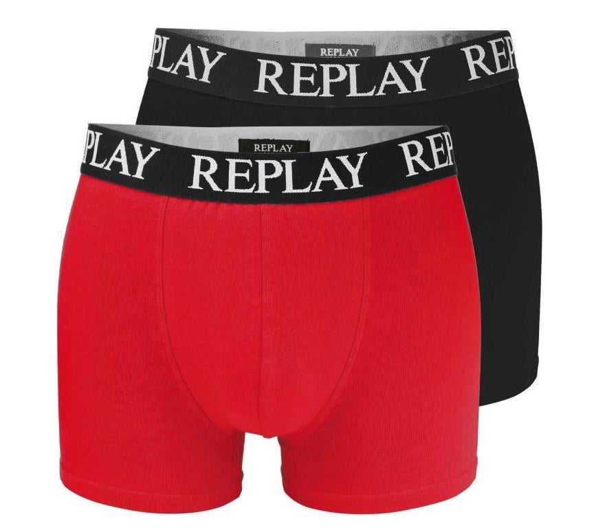 Труси боксери чоловічі анатомічні Replay 2 шт. XXL Чорний/Червоний (8658876) - фото 1 Труси боксери чоловічі анатомічні Replay 2 шт. XXL Чорний/Червоний (8658876) - фото 1