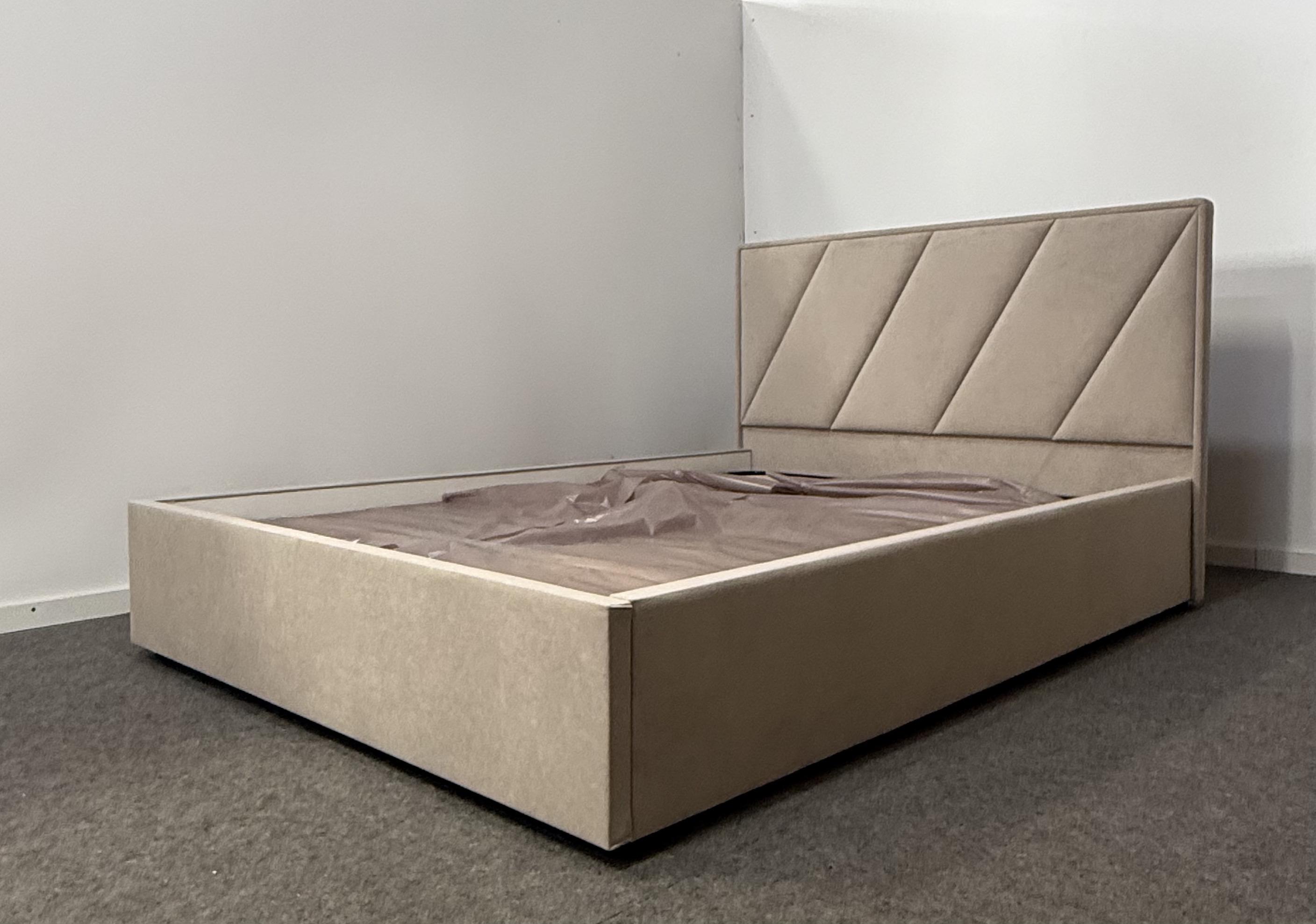 Кровать с подъемным механизмом ADS Mebli Сигма 120х200 см велюр Allure Бежевый (30746110) - фото 11 Кровать с подъемным механизмом ADS Mebli Сигма 120х200 см велюр Allure Бежевый (30746110) - фото 11