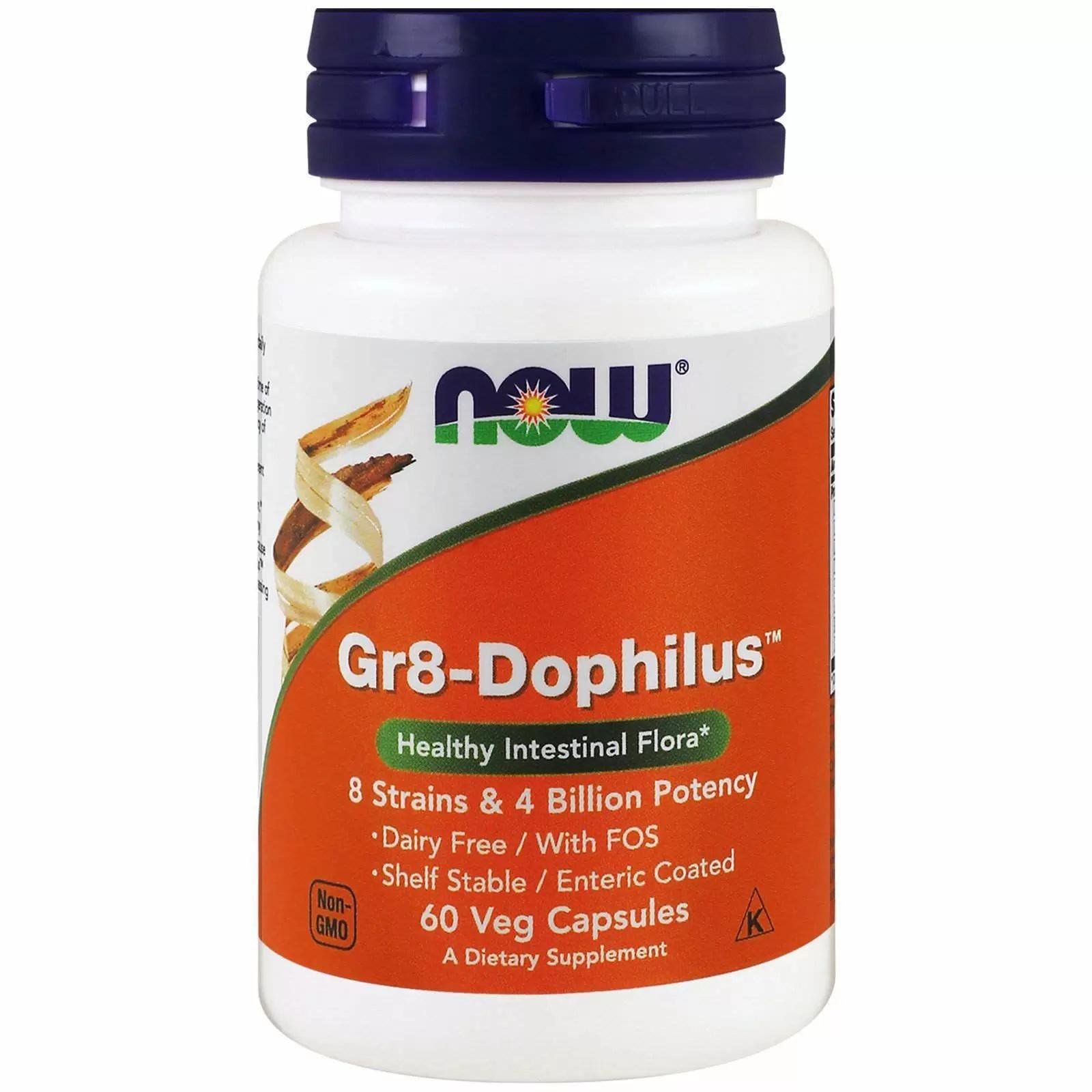 Пробіотик NOW Foods Gr8-Dophilus 4 billion 60 Veg Caps