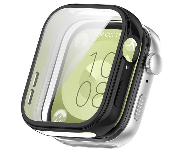 Чехол силиконовый Huawei Watch Fit 4 с защитой на экран Черный Чехол силиконовый Huawei Watch Fit 4 с защитой на экран Черный