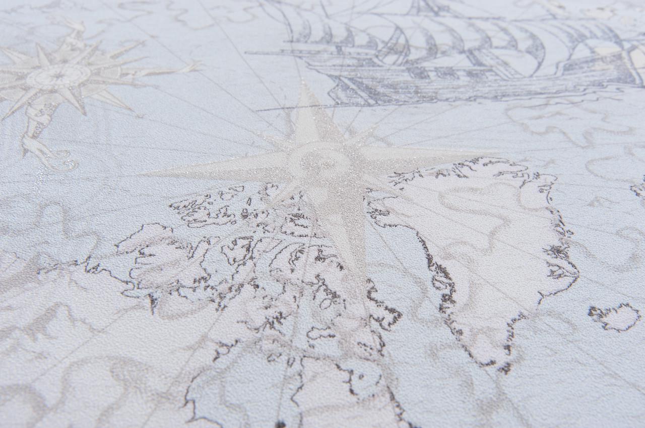 Шпалери універсальні LS миючі 10,05х1,06 м Блакитно-бежевий (5-1539) - фото 4