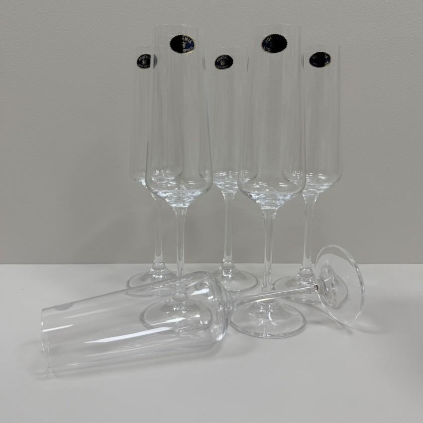 Набір келихів для шампанського Bohemia b1SC69 6 шт. 160 мл 24,5х6,5 см Corvus Crystal (2818101288) - фото 3