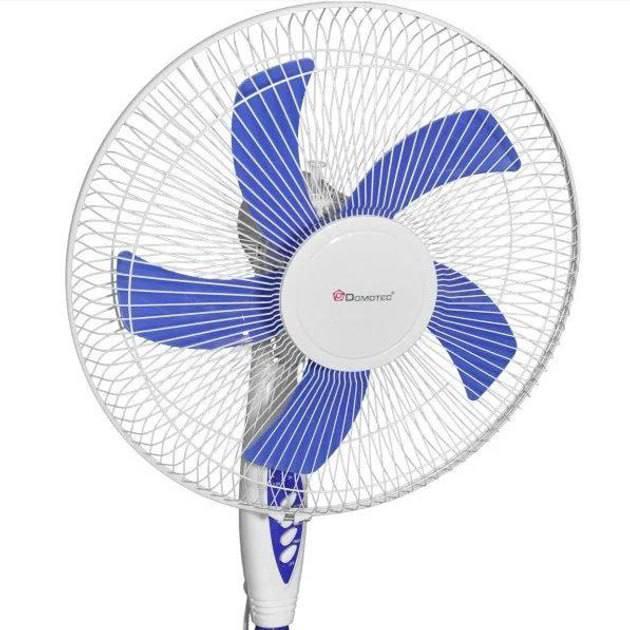 Вентилятор для підлоги Domotec MS-1621 5 лопатей з пультом і таймером 40 Вт Біло-синій (CLS55) - фото 5