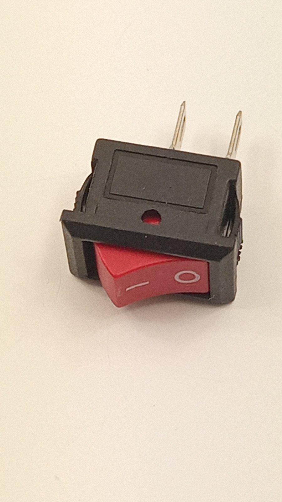 Переключатель клавишный KCD11-101 KCD1-11 2pin 3A 250V ON-OFF Daier Красный (13165)