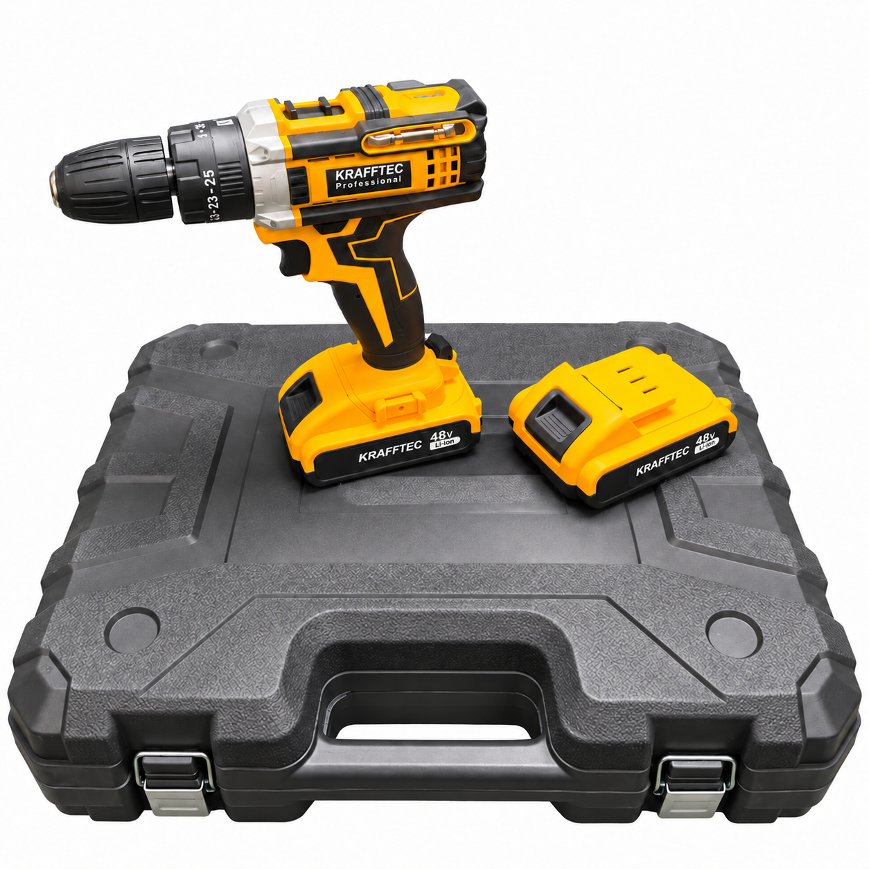Аккумуляторный шуруповерт с набором инструментов Krafftec DCD791 в кейсе 48V/6Ah (38236993)