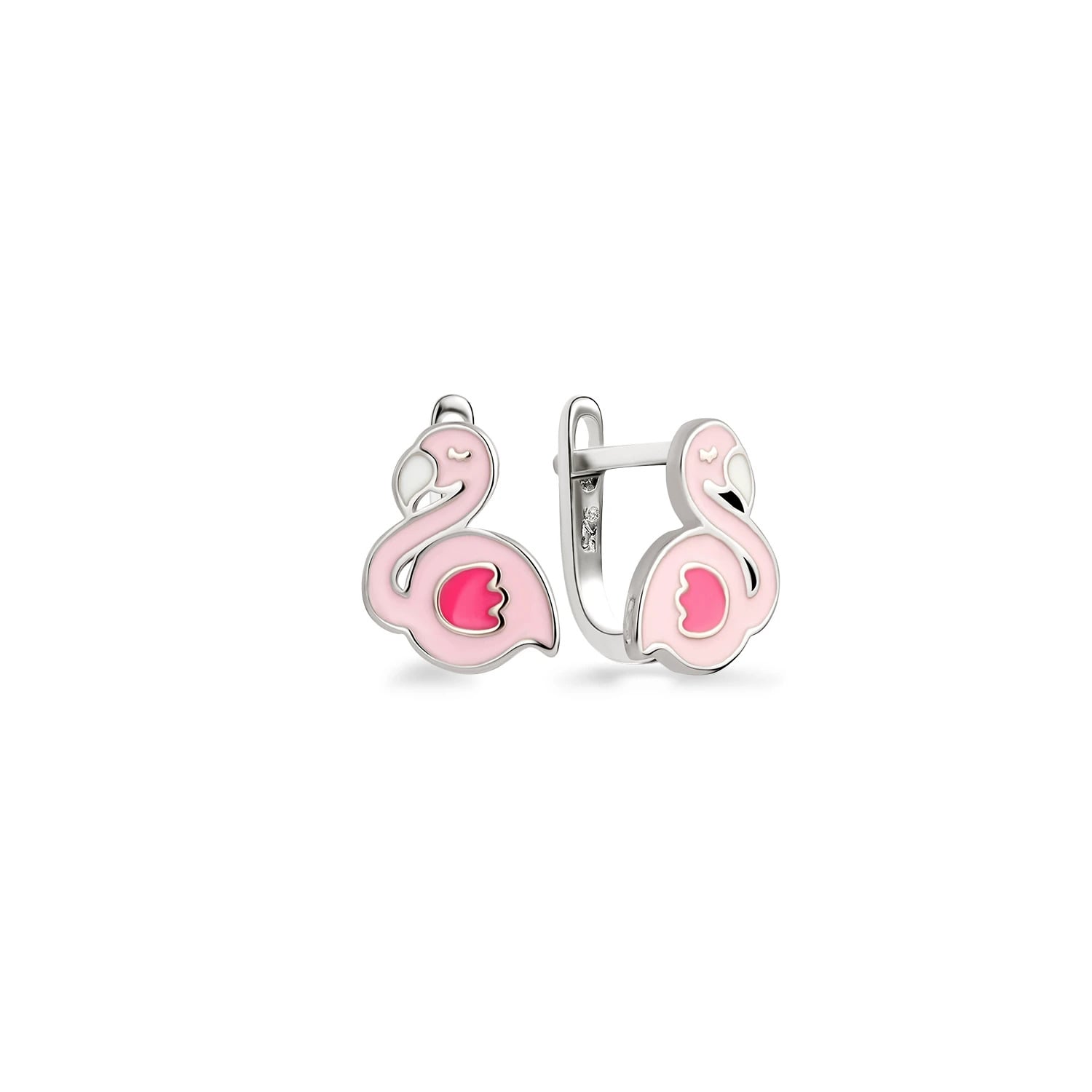 Серьги серебряные Pink Flamingo 925° (СК2/895)