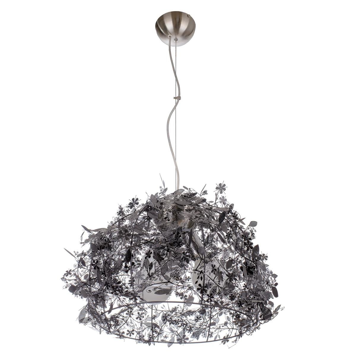 Люстра подвес современная Brille BL-521S/3 E27 BK флористика