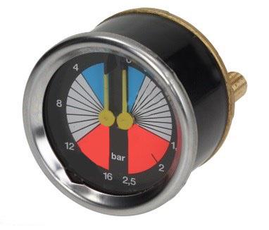 Манометр d60 мм 2х шкала 0-2,5бар/0-16бар 1/8" ASTORIA/CIMBALI (M22-M29)
