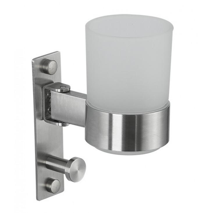 Склянка для зубних щіток Frap F30406 підвісна з гачком для рушників (1043370)