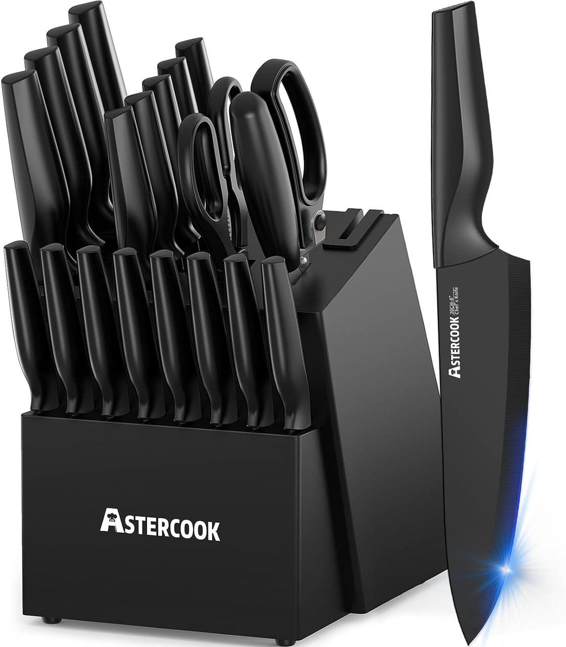 Набір ножів Astercook з блоком із вбудованою точилкою 21 пр.