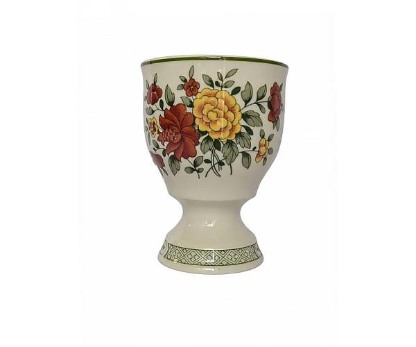 Бокал винтажный изысканный и качественный Villeroy & Boch фарфоровый на ножке с цветочным орнаментом (123888)