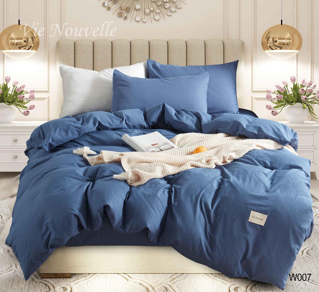 Постельное белье евро Vie Nouvelle Washed cotton вареный хлопок 200х220 см (W7E) Постельное белье евро Vie Nouvelle Washed cotton вареный хлопок 200х220 см (W7E)