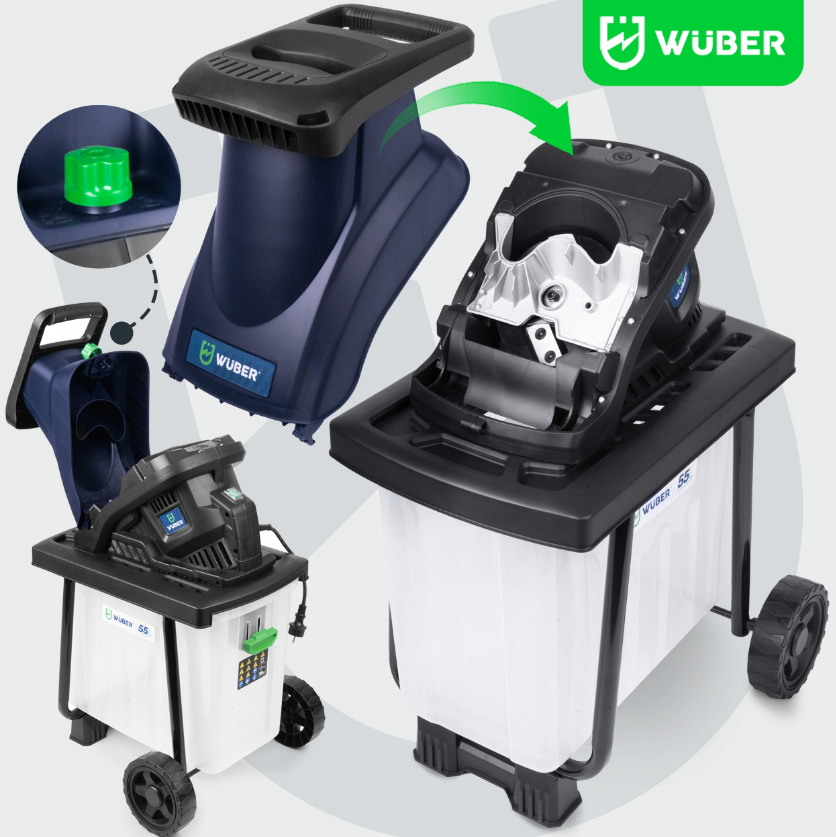 Измельчитель веток электрический Wuber 3000 Вт 55 л - фото 5 Измельчитель веток электрический Wuber 3000 Вт 55 л - фото 5