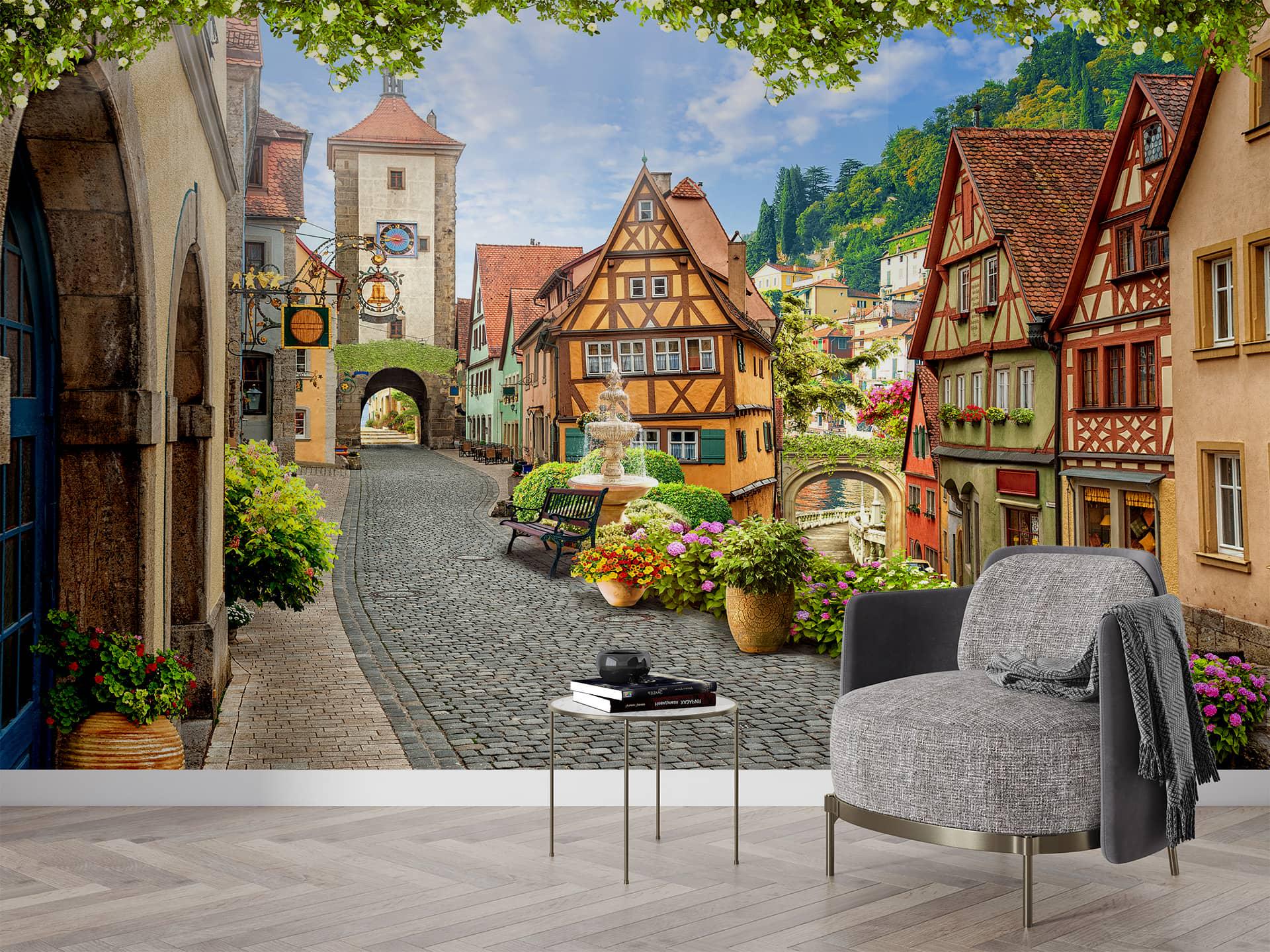 Фотообои флизелиновые Styleo Print-walls Улочки Баварии 0633 350х270 см (Pw-0633/3) Фотообои флизелиновые Styleo Print-walls Улочки Баварии 0633 350х270 см (Pw-0633/3)