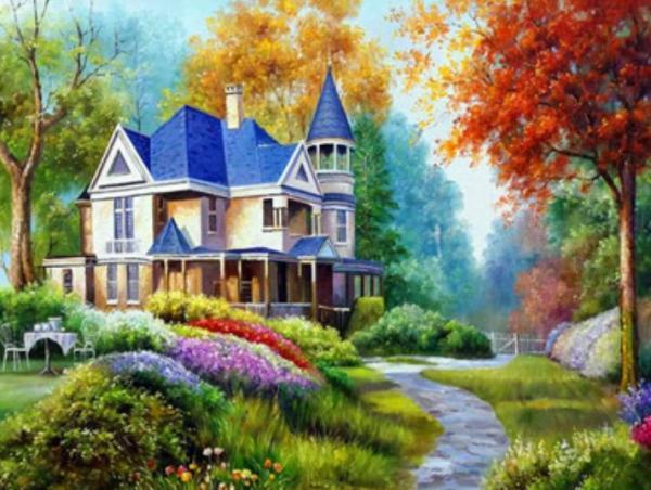 Картина по номерам Josef Otten Деревенская Дом в лесу 40х50 см в термопакете (3180RA_O-mt)