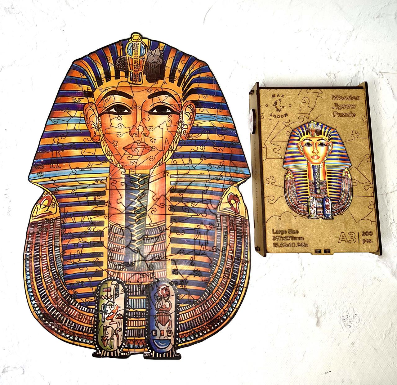 Пазл дерев'яний фігурний Max Woody Фараон A3 200 деталей