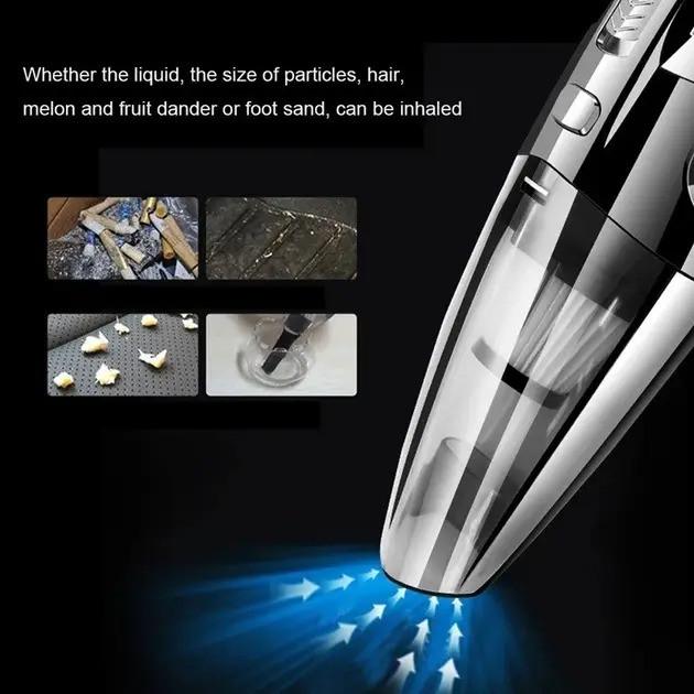 Автопилосос бездротовий VACCUM CLEANER E-6 XL-830 з насадками USB (27833910) - фото 2