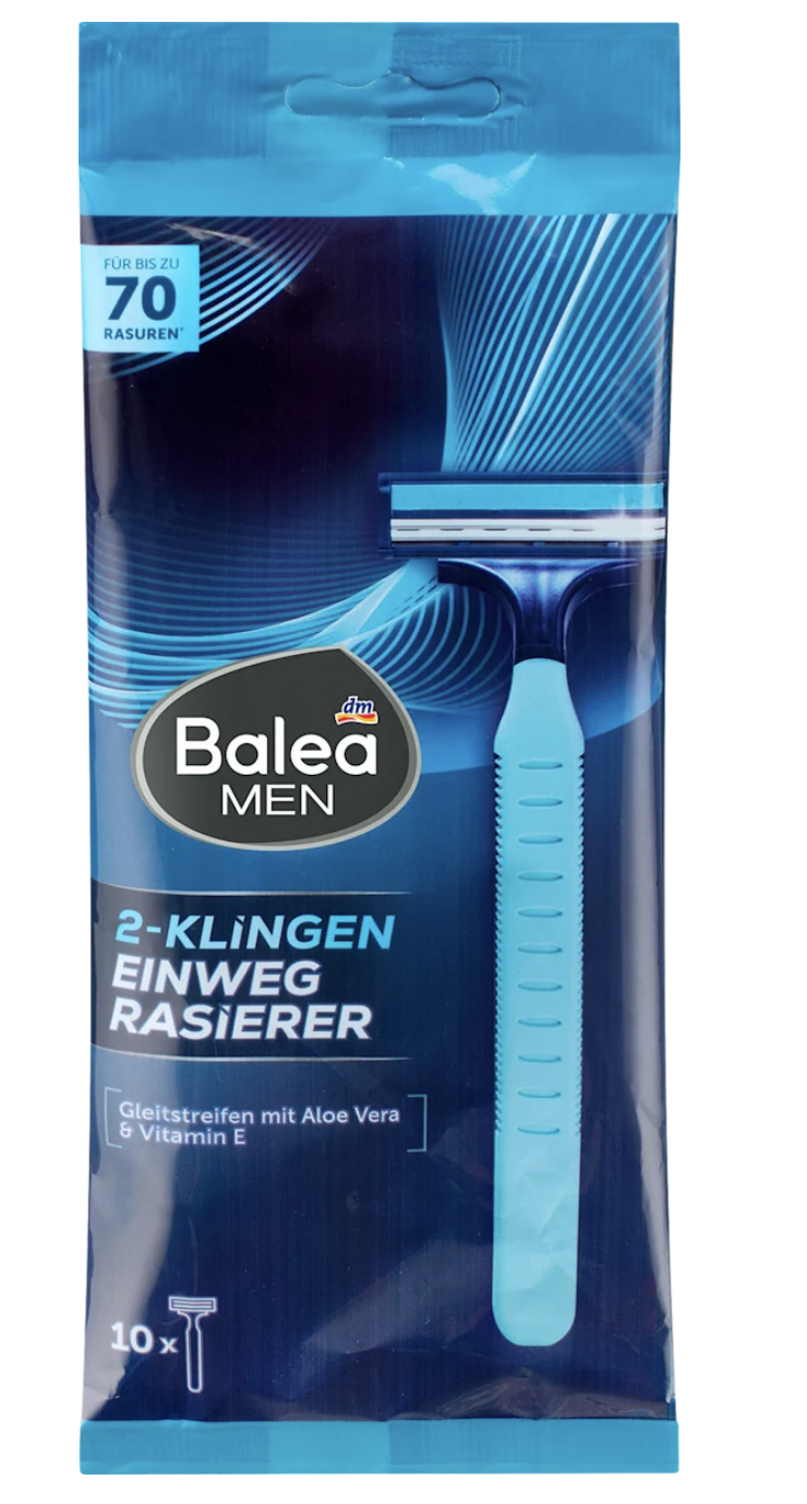 Бритви одноразові Balea з 2 лезами 10 шт. (4067796149654)