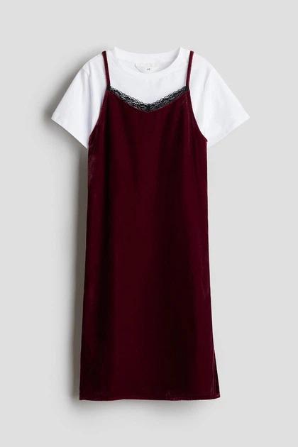 Платье H&M 1248761 140 см Фиолетовый