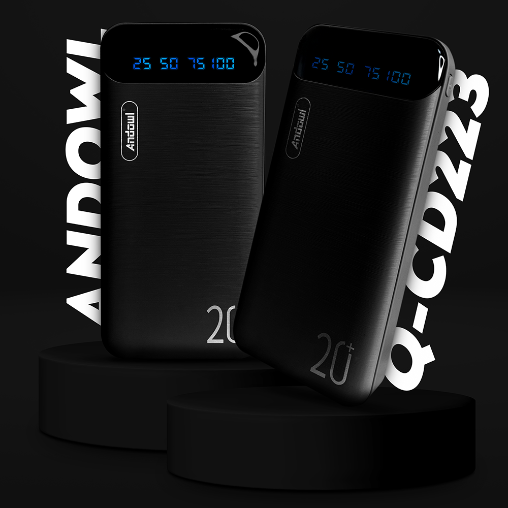 Повербанк Andowl Q-CD223Х1 20000 mAh зі швидкою зарядкою дисплеєм портами Micro USB/Type C Чорний (68) - фото 2 Повербанк Andowl Q-CD223Х1 20000 mAh зі швидкою зарядкою дисплеєм портами Micro USB/Type C Чорний (68) - фото 2