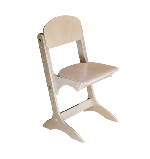 Стул детский фанерный Антошка лакированная регулируется на ростовые группы №1-3 (27359849)
