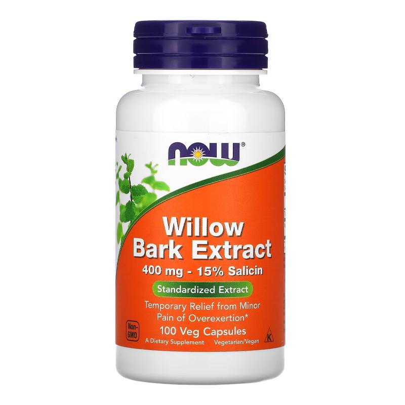 Экстракт коры ивы NOW Willow Bark Extract 400 мг 100 вега-капс. (18381-01) Экстракт коры ивы NOW Willow Bark Extract 400 мг 100 вега-капс. (18381-01)