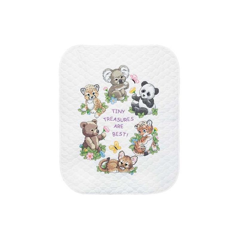 Набор для вышивания крестиком одеяла Dimensions 73064 Baby Animals Quilt (18910)