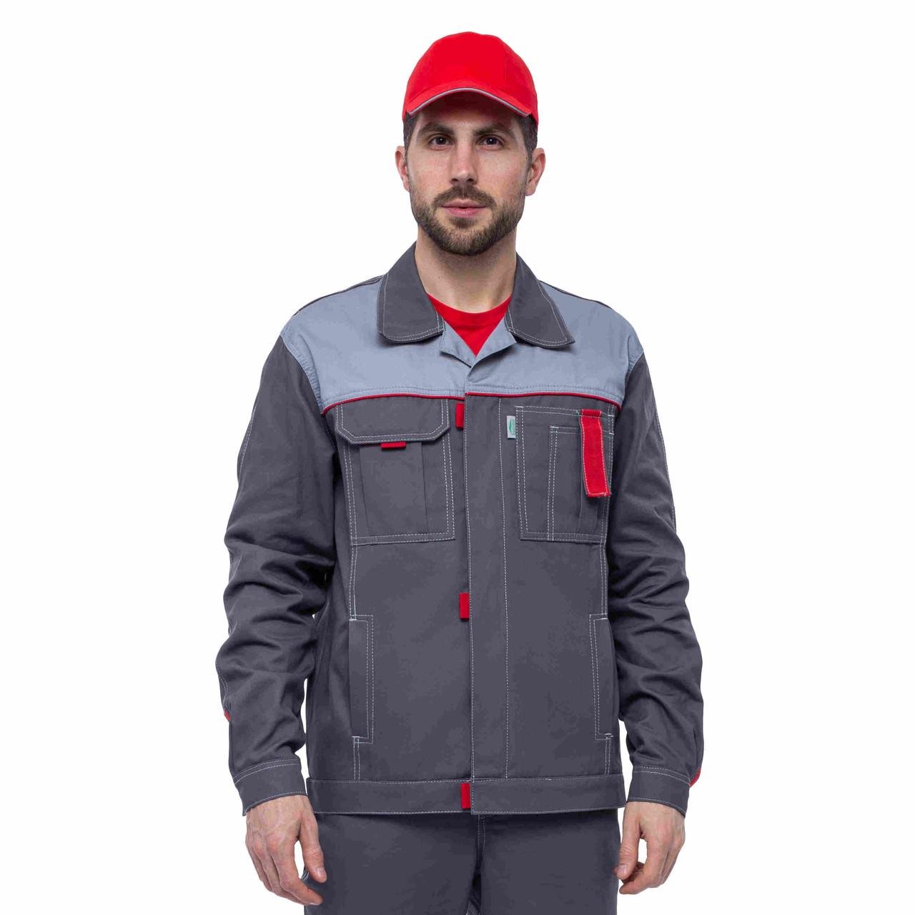 Костюм робочий ЄВРО куртка та штани XXL р. 56-58 182-188 см Сірий/Темно-сірий (27736087)