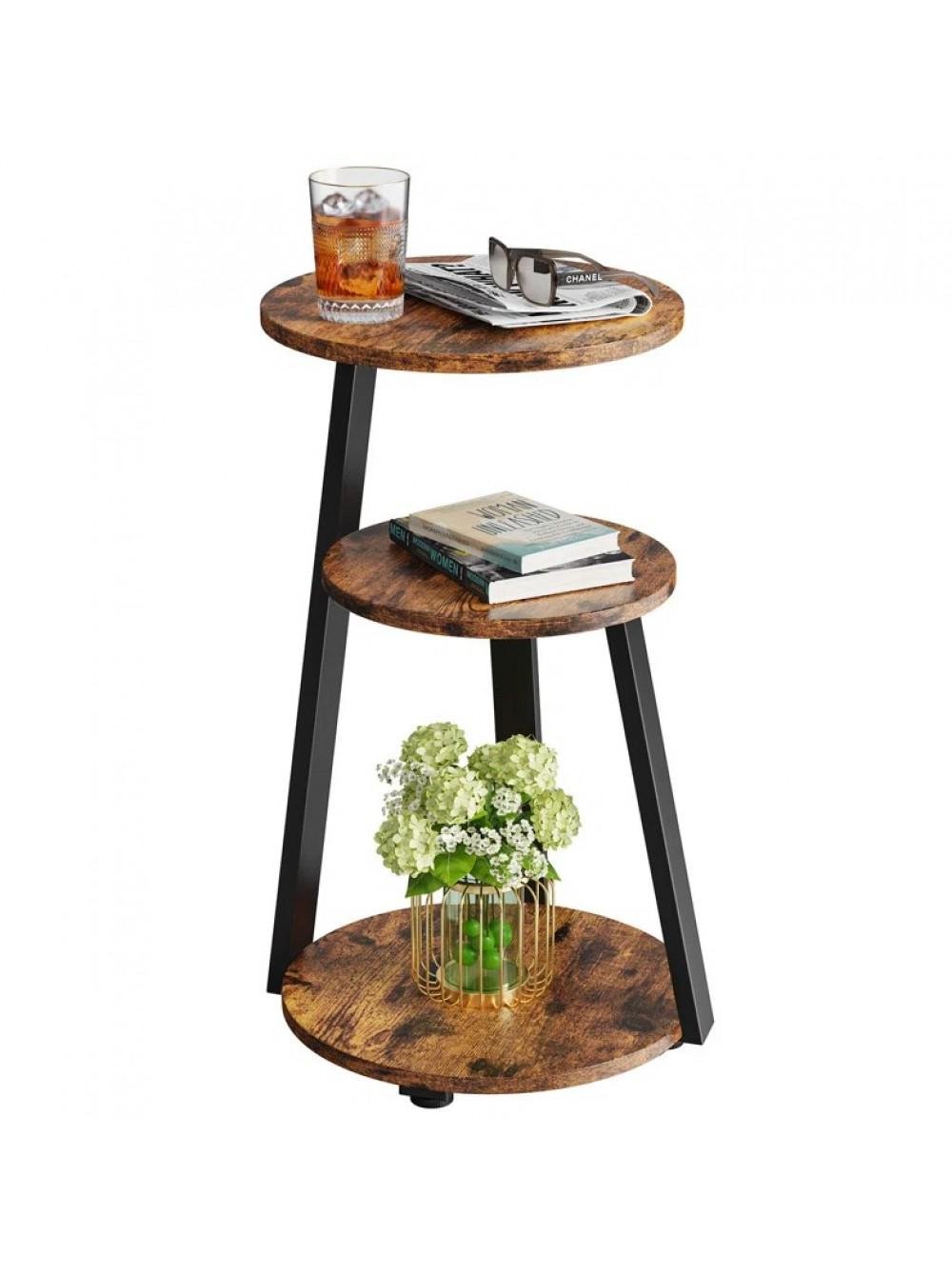 Журнальный столик приставной MSM Vernestine Round Орех - фото 4 Журнальный столик приставной MSM Vernestine Round Орех - фото 4